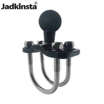 

Jadkinsta Metal Double U-Bolt Motorcycle Bike Handlebar Rail Rod Mount Base with 1 Inch Ball for Gopro for Garmin RAM Mounts