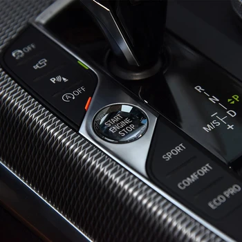 

1pcs Start Stop Engine Button One-Key Switch Cover Durable For BMW X3 X4 X5 X6