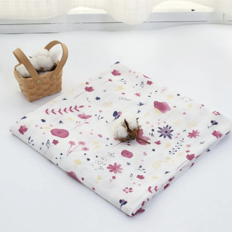 Bamboo Baby Blanket Baby Girl Swaddle Wrap Newborn Baby Bath Towel Stroller Sleep Cover Muselina Bebe Algodon 120x120cm