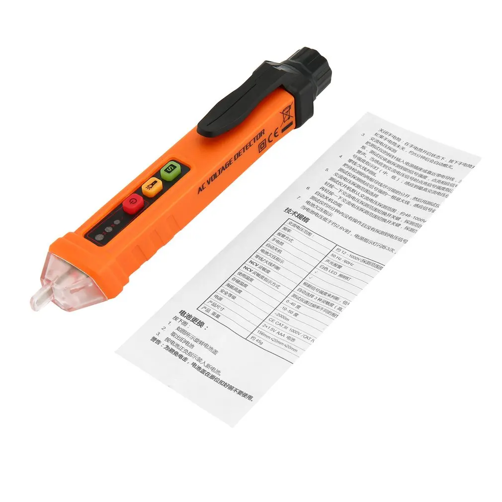 

AC Voltage Electric Compact Pen Current Testing Pencil Circuit Breaker Finder 12V-1000V Voltage Sensitivity Anlog Pen