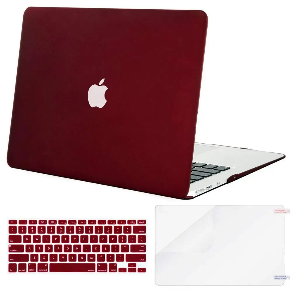 Marsala Red Case MOSISO ноутбука в виде ракушки чехол для Macbook Pro 13 A1706 A2159 A1708 A1502 Матовый Прозрачный чехол для телефона чехол Mac Air 13 дюймов A1932 A1466 - Цвет: Marsala Red Case
