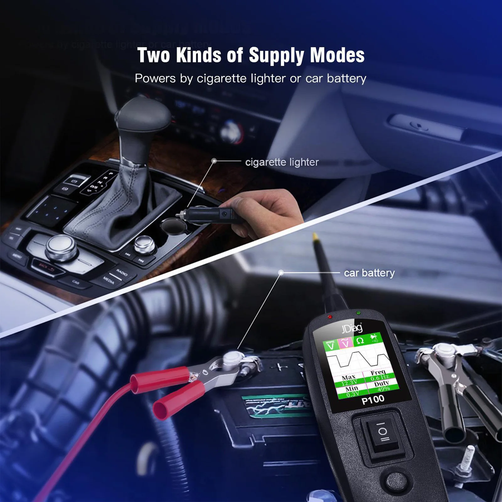 P100 Automotive Cars Electric Circuit Tester Power Probe Power Test Kit Diagnostic Tool AC Voltage Detector P100 Automotive Cars Electric Circuit Tester Power Probe Power Test Kit Diagnostic Tool AC Voltage Detector