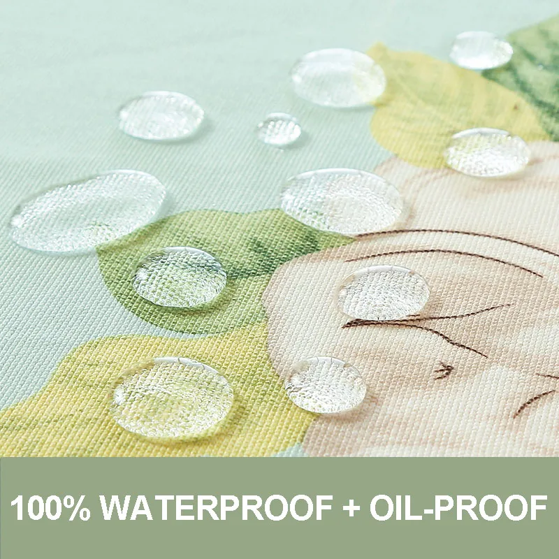  Korean Pastoral Lace Round Table Cloth Waterproof Table Cover Floral Print Tassel Coffe Tablecloth 