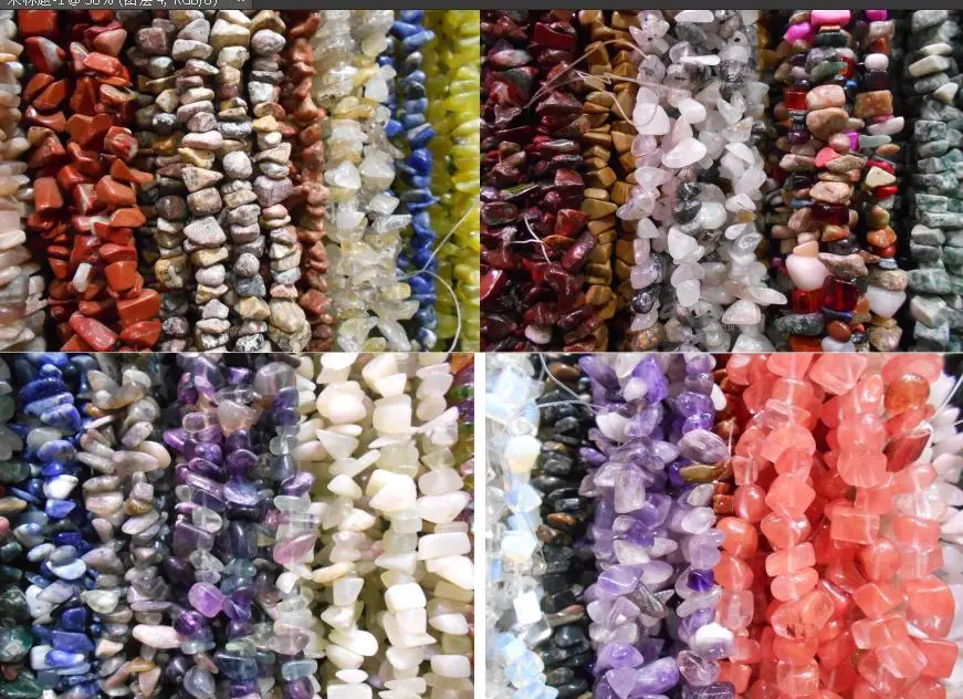 Бусины Из Натурального Кристалла в форме камня (перидот флюорит морской) 34 дюйма |