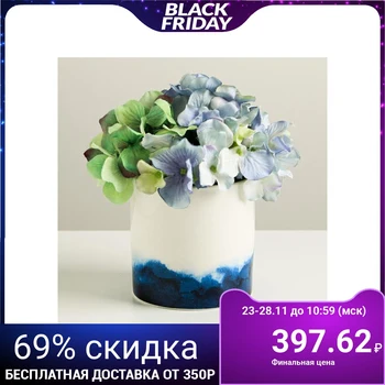 

Ceramic white pot "Gradient", 10 x 10 cm 4918789