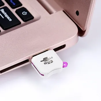 

Binmer Mini Card Reader Micro SD TF T-Flash Memory Card Adapter High Speed Micro USB Adapter Green,Purple,Red