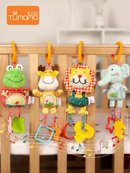 

Baby stroller pendant toy bed bell hanging rattle safety seat baby bedside appease wind bell fabric new born