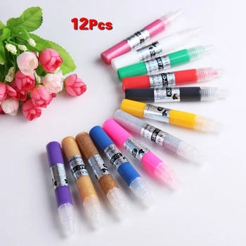 

12 Colors Diy 3D Nail Art Painting Polish Pen Set-ABVP
