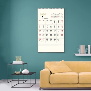 

2020 Wall Hanging Calendar Paper 15.4"X25.5" Ink Resistant Planner Classical Flexible Monthly Calendar Perfect For Office & Home