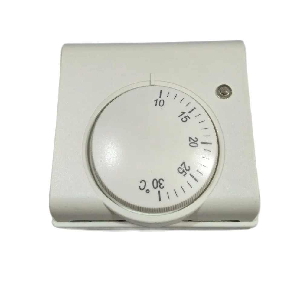 Termostato Manuale Per Riscaldamento A Pavimento 220V 16A Con Sonda Esterna 3m - Regolazione 5-40°C, Da Incasso, Facile Da Usare