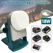 

18W LED Lamp Work Light Flash Torches Lamp For Makita Dewalt Milwaukee Bocsh Black&Decker Emergency Outdoor Lighting NO Battery
