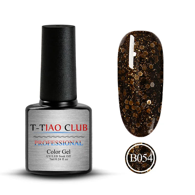 T-TIAO CLUB 7 мл Лак для ногтей блестки гибридные Лаки Блестящий Гель-лак для ногтей долговечный замачиваемый лак для ногтей - Цвет: M30482