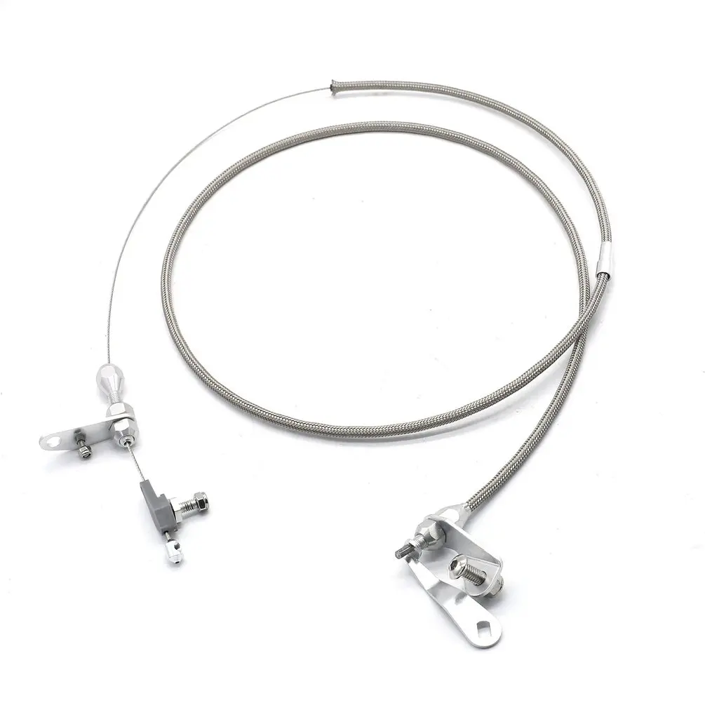 For Ford C6 Stainless Braided Kick Down Cable Transmission Detent Kickdown Trans C-6 Car Accessories