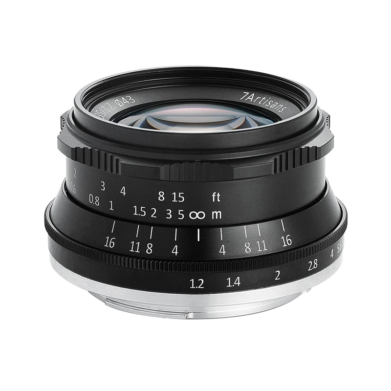 7artisans 35 мм F1.2 ручной праймер объектив для камеры Canon EOS M sony E Mount Fuji FX M4/3 Mount A6500 A6300 X-A1