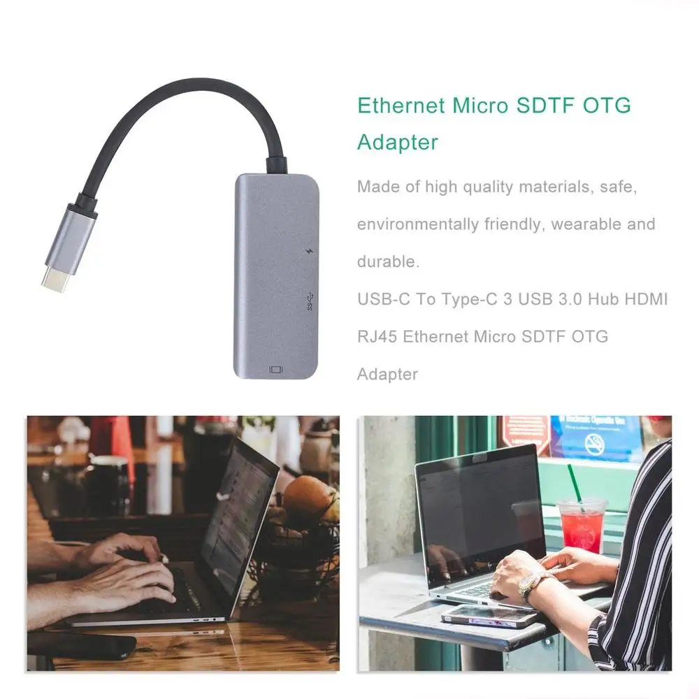 3 в 1 концентратор Tpye-C к Micro USB 3,0 2,0 HDMI Thunderbolt сплиттер адаптер совместимый для MacBook Pro для samsung
