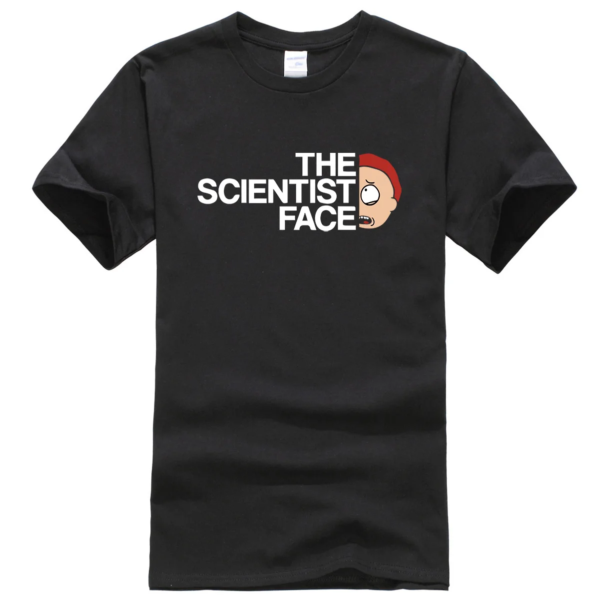 Fashion T Shirt Male Casual Tops The Science Face Men's T-Shirts Rick And Morty Shirt Summer Clothing T shirts Cotton Brand Tees