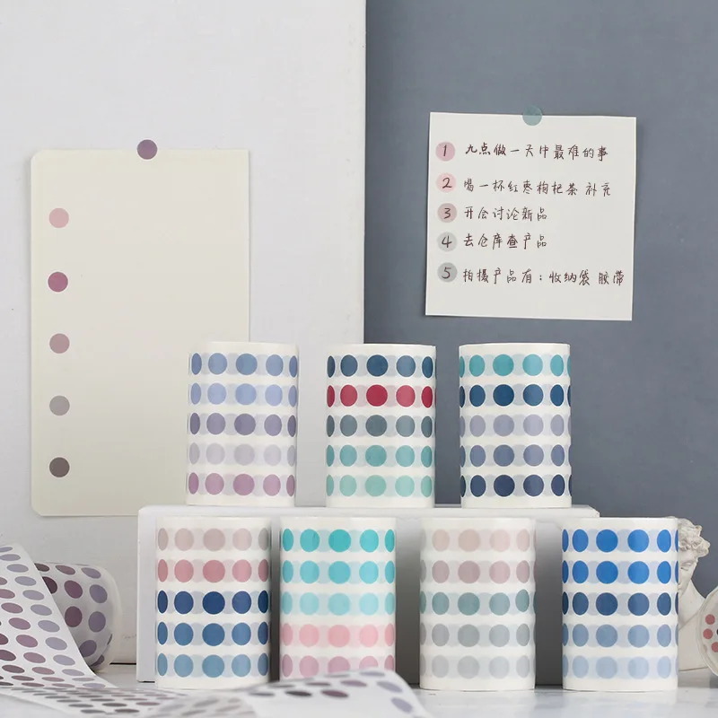 1 шт. кольцевая лента в горошек васи клейкая широкая цветная круглая DIY