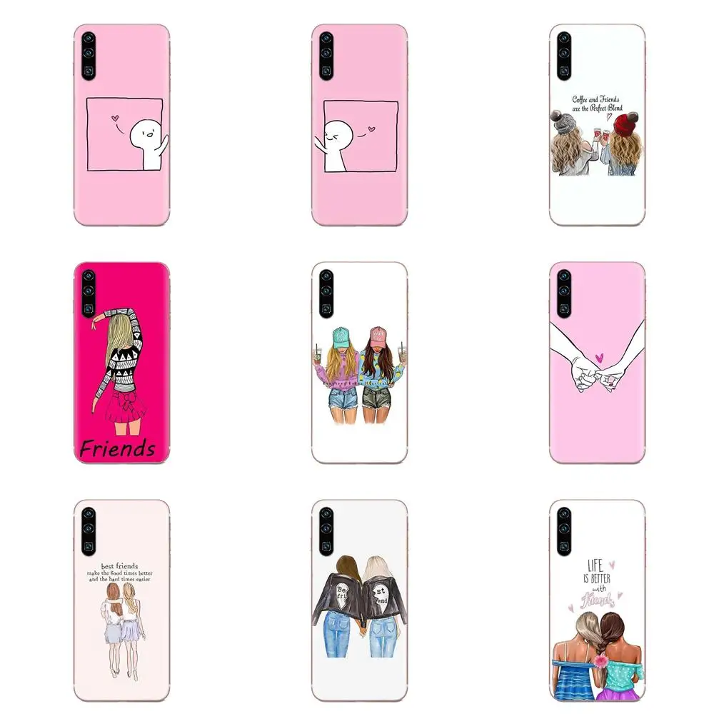 Ультратонкий чехол для телефона Best Friends Bff Mat Apple iPhone 11 Pro X XS Max XR 4 4S 5 5C SE SE2 6 6S 7 8