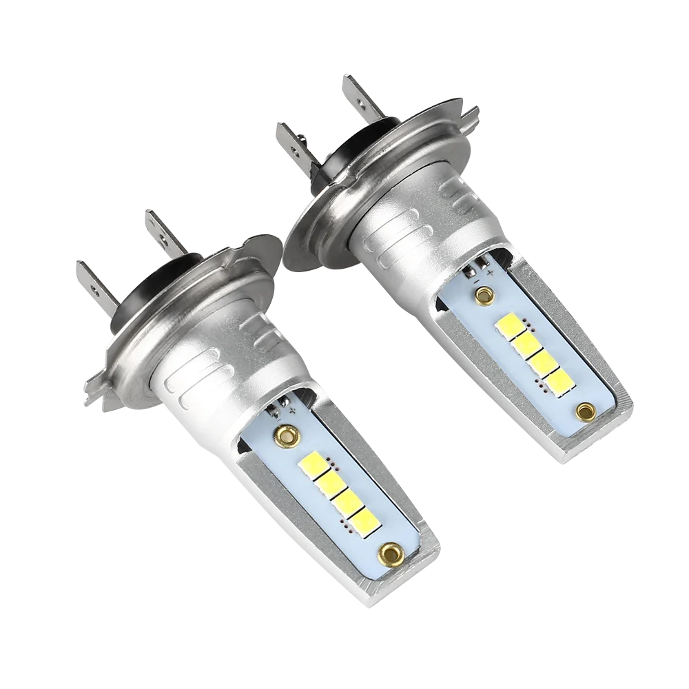 2 шт. Супер Яркий H7 6000K 12 В 8SMD 3030 светодиодный фонарь, светодиодный фонарь ближнего света, лампа для большинства автомобильных фар, светодиодный фонарь