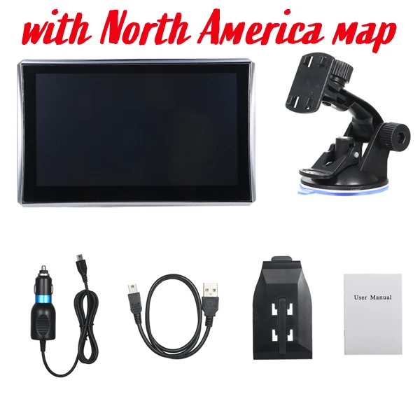 7-дюймовый автомобильный gps навигации FMTouchscreen голосовое оповещение US AU ЕС карта грузовик gps навигаторами - Размер экрана, дюймов: Map 1