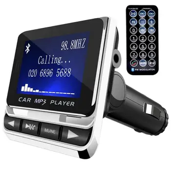 

FM Transmitter,Car Transmitter MP3 Player Hand-Free Calling Radio Audio Adapter Bluetooth Transmitter Car Kit,USB Charger,TF Car