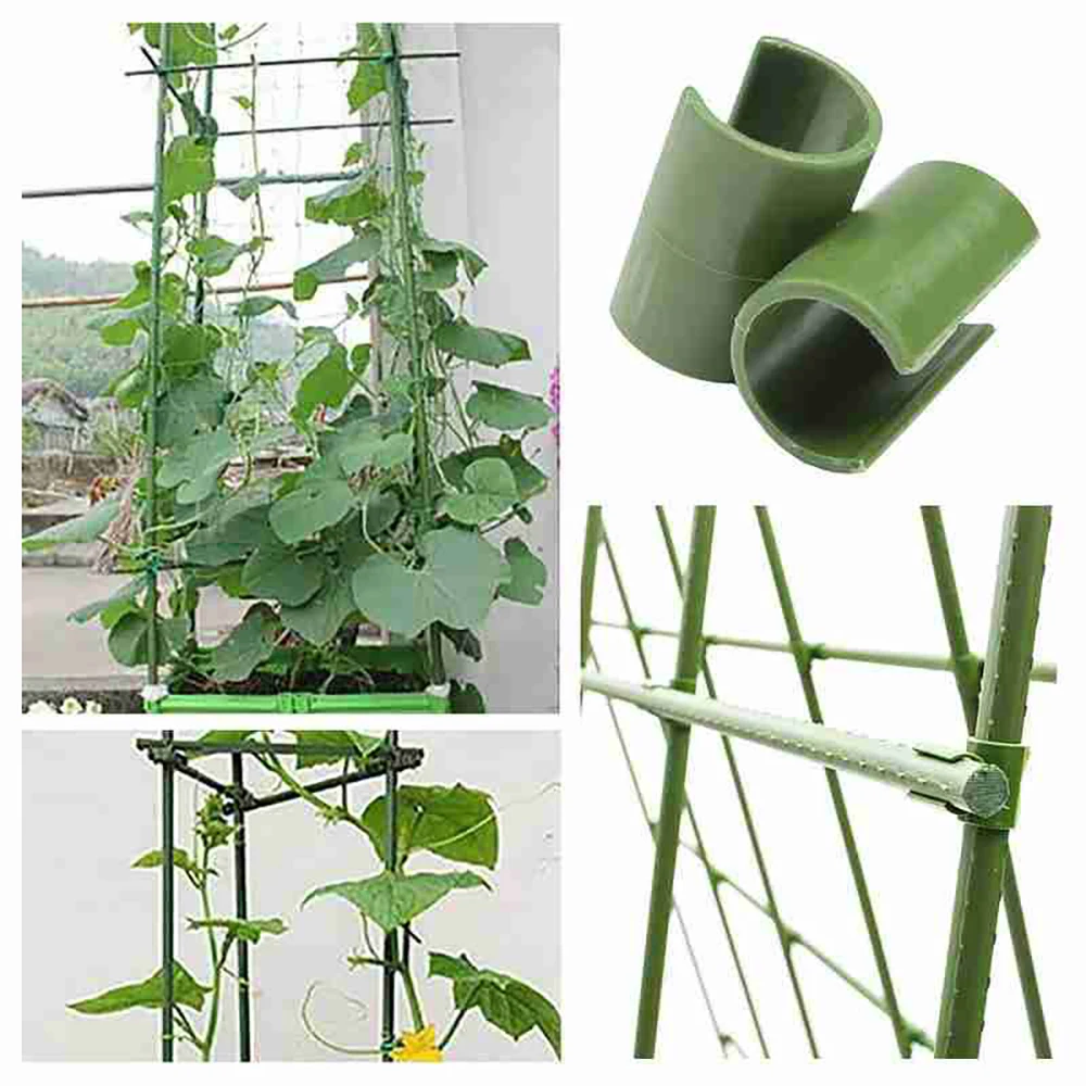 10 PCS Universal Plastic Clips Plant Support Fixed Connector Pillars Gardening 11-20mm Diameter Fastener Adjustable Accessories