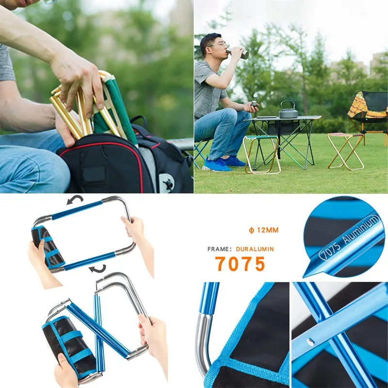

Folding Fishing Chair Lightweight Picnic Camping Chair Foldable Aluminium Cloth Outdoor Portable Easy To Carry Outdoor Furniture
