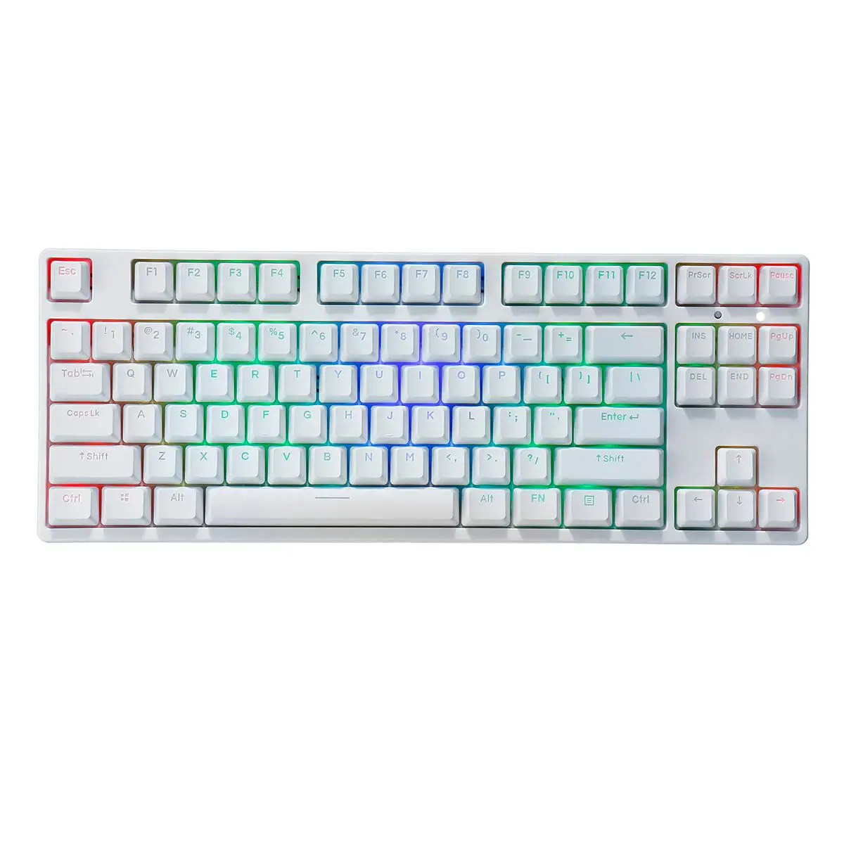 87 Key NKRO USB Wired RGB Backlit Gateron Switch PBT Double Shot Keycaps Mechanical Gaming Keyboard for E-sport office PC Laptop