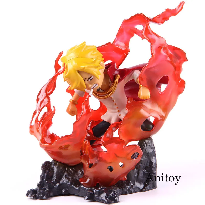 Аниме one piece Highkick Vinsmoke Sanji Law GK статуя ПВХ one piece фигурка Коллекционная модель игрушки подарок с светильник - Цвет: KT6912 no box
