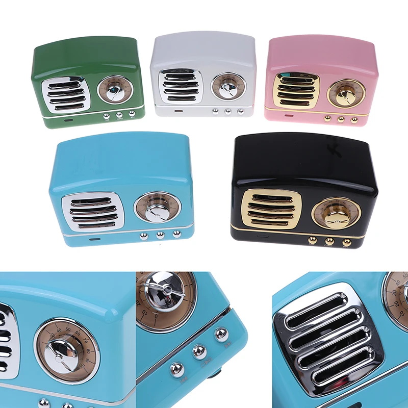 

Mini Retro Bluetooth Speaker Vintage Wireless Stereo Support FM Radio TF Card hot sale