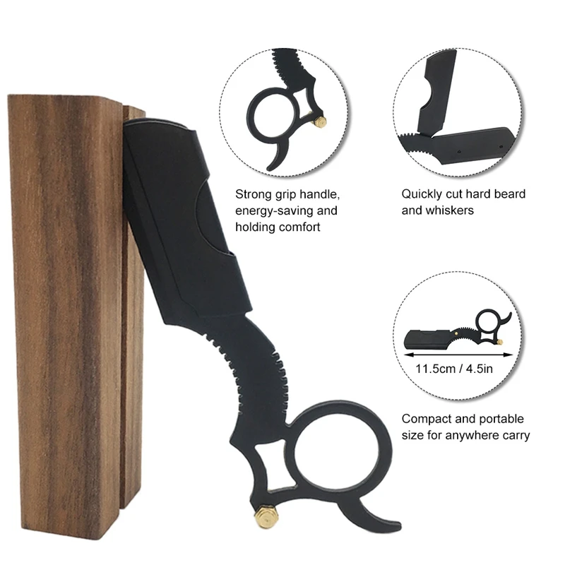 Gold Straight Barber Edge Steel Razor Folding Shaving Knife Holder Rack Without Blade Men'S Shaving Tool Shaving And Hair Remova