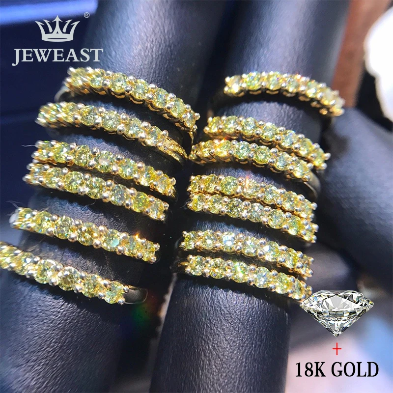 

Natural Diamond 18K Gold Pure Gold Ring Beautiful Gemstone Ring Good Upscale Trendy Classic Party Fine Jewelry Hot Sell New 2019
