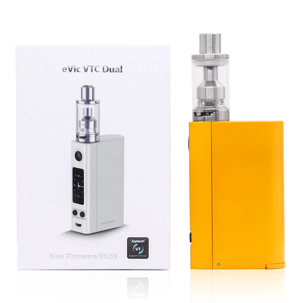 Clearance Joyetech eVic VTC Dual Vape Kit With 4ml Atomizer Ni/Ti/SS316/TCR Control Box Mod E-Cig Kit Support Dual 18650 Battery