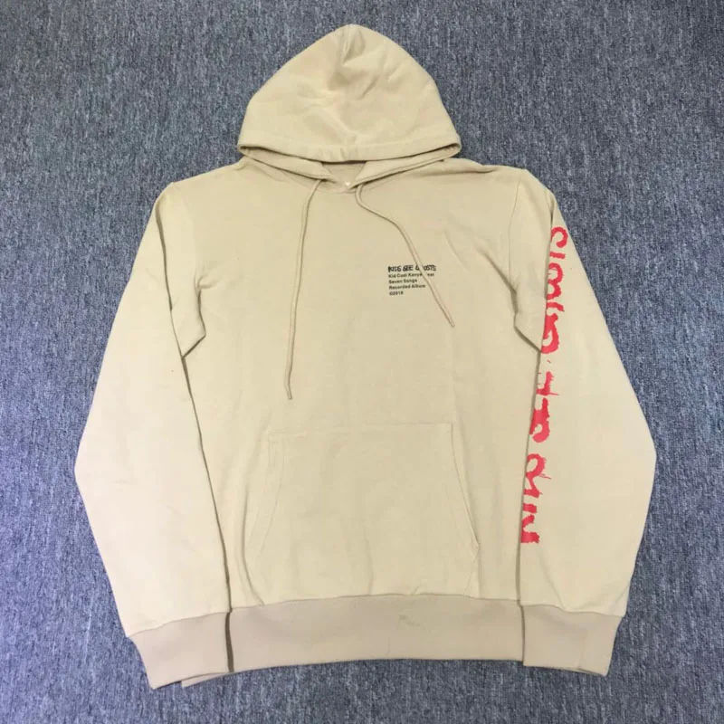 

Autumn Style Kanye West KIDS SEE GHOSTS Drawstring Hoodie Kanye West Loose Hip Hop Sweatshirts KIDS SEE GHOSTS Logo Pullover