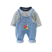 Ensemble t shirt et pantalon en coton pour bébé fille et garçon, vêtements de printemps pour enfant en bas âge, survêtement de dessin animé, nouvelle collection, 2 pièces/ensemble