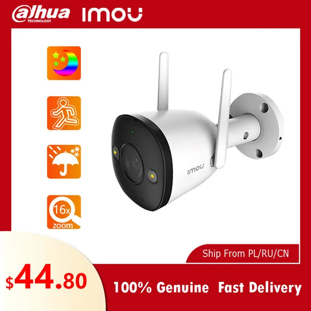 $US $59.50 Dahua Full Color Night Vision Camera Imou Bullet 2E 1080P WiFi Outdoor Waterproof Home Security Human Detect Smart Alarm Ip Cam
