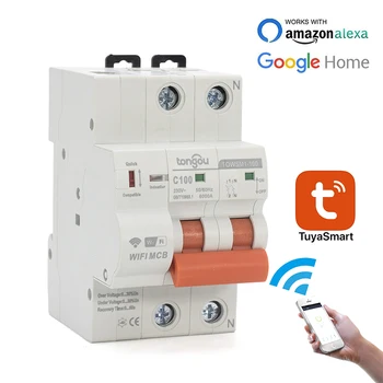 

Circuit Breaker Timer Remote Control Overload Undervoltage Protection wifi switch google home for tuya broadlink ewelink alexa