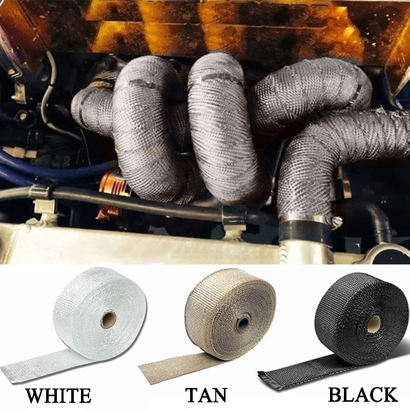 Fiberglass Heat Shield Tape For Motorcycle Thermal Protection 5m 10m