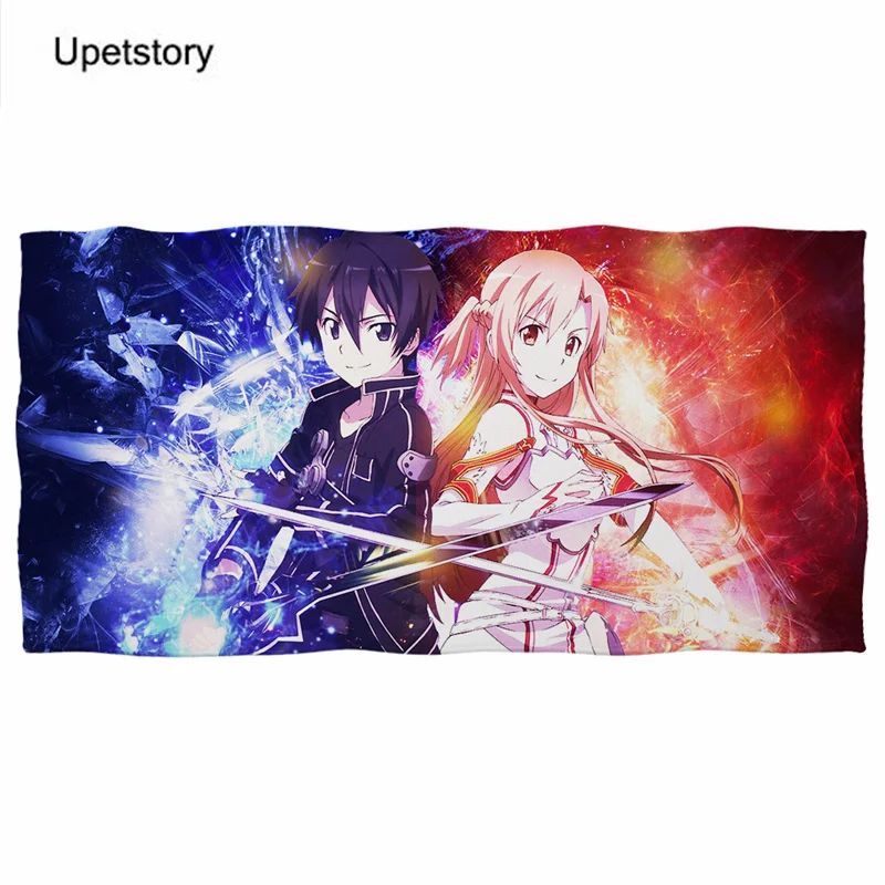 Upetstory банное Хлопковое полотенце s Sword Art Online мягкое душ для девушки Большое