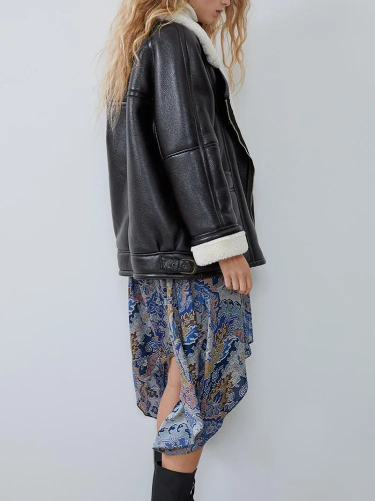 

Overplus of Goods Exported to Europe And US Women's 2019 Autumn And Winter New Style Loose-Fit Jacket Fold-down Collar Long Slee