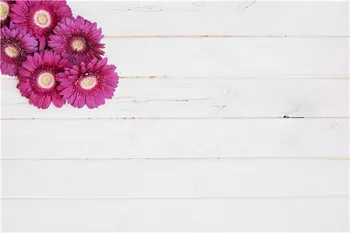 

SHUOZHIKE Vinyl Custom Christmas Photography Backdrops Prop flower and Wood Planks theme Photo Studio Background V191102-72