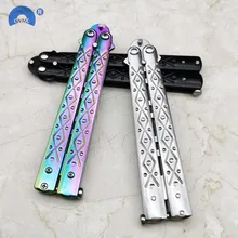 Складной тренировочный нож-бабочка из нержавеющей стали