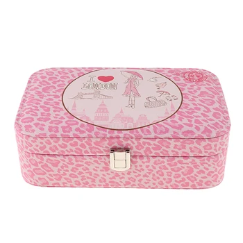 

Elegant PU Leather Lovely Jewelry Box Case Storage Organizer for Women Girl