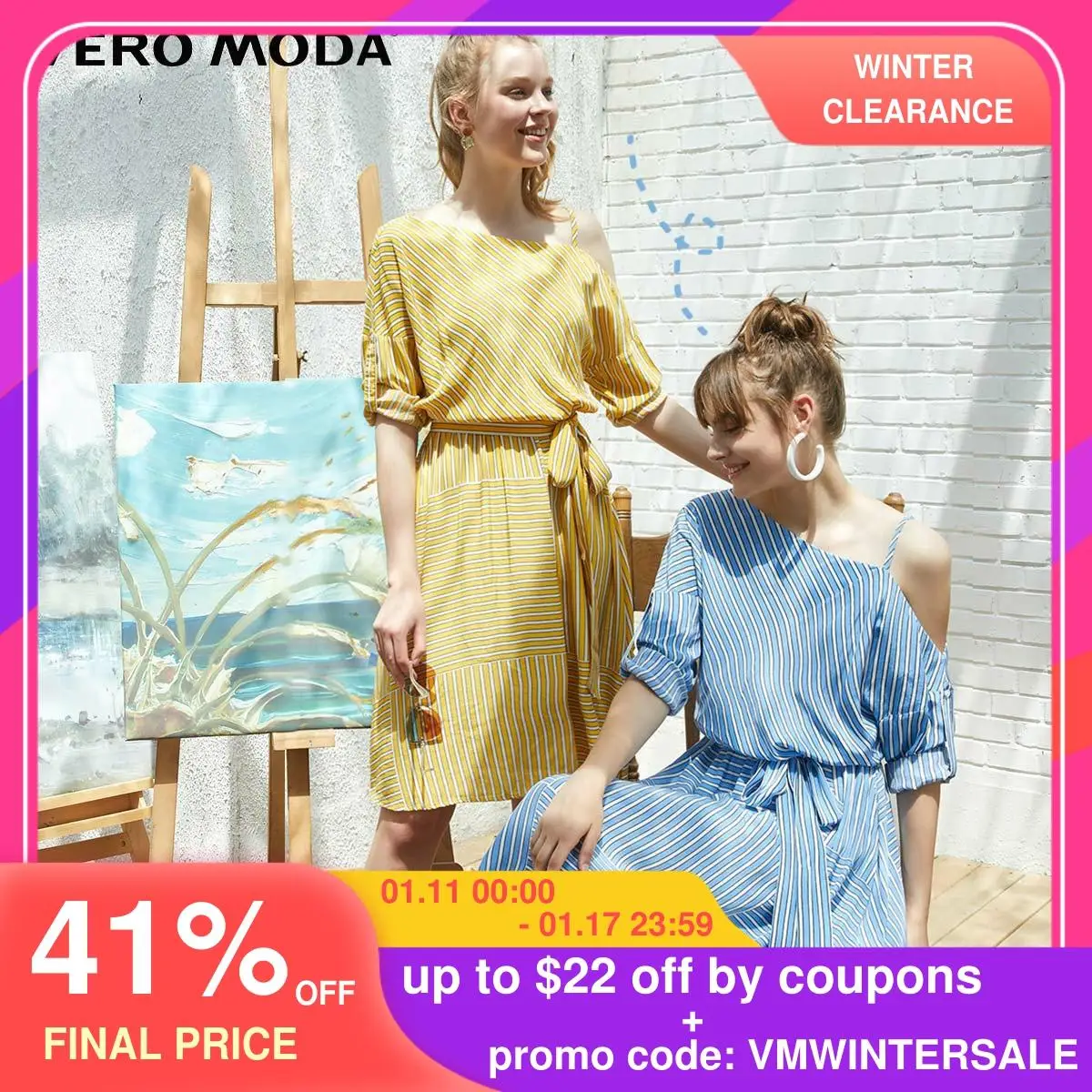 Женское асимметричное платье с рукавами 3/4 Vero Moda | 31927C508|Платья|