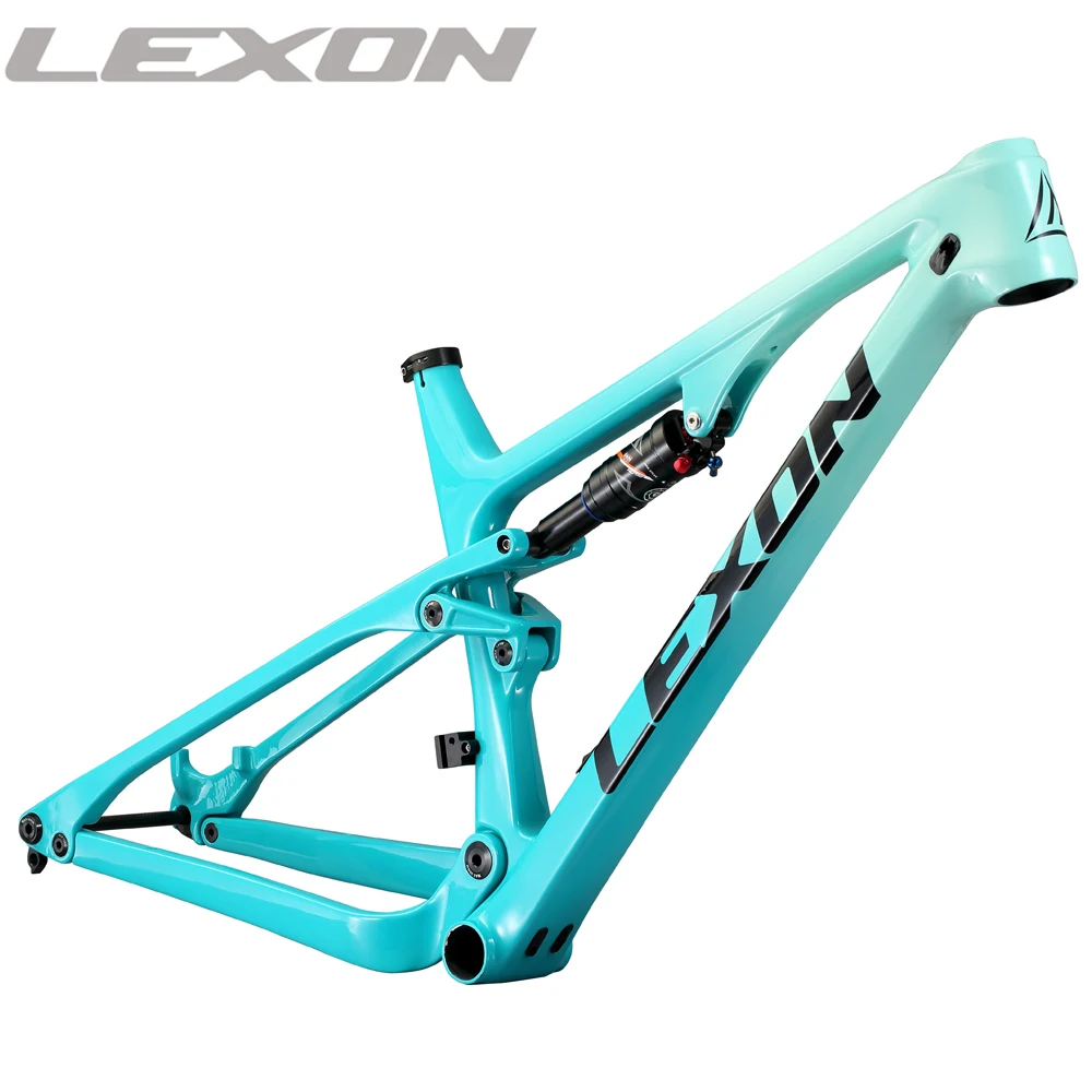 US $577.17 2020 LEXON Full Suspension Frame Thru Axle Boost 12148 29er BB92 Carbon mtb Frame Carbon frame XC frame MTB frame