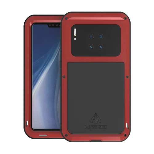 red Для huawei mate 30 Pro Чехол LOVE MEI металлический алюминиевый+ Гибридный Силиконовый противоударный грязеотталкивающий защитный чехол для huawei mate 30 Pro Чехол - Цвет: red