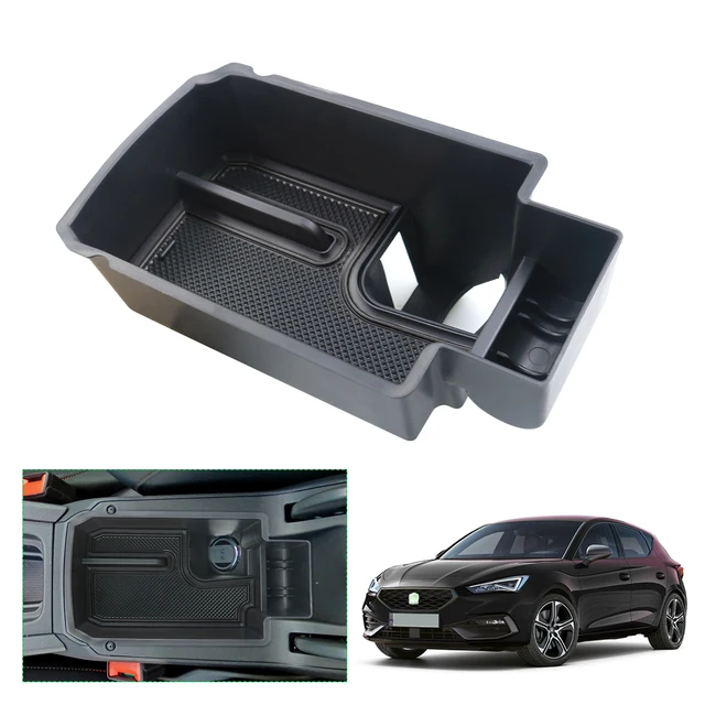 SHAOHAO Kompatibel mit Seat Leon MK4 KL1 KL8 FR ST Cupra Formentor 2020  2021 2022 2023 2024 Mittelkonsole Aufbewahrungsbox Armlehne Organizer,  Mittelarmlehne Handschuhfach AutoZubehör Schwarz: : Auto & Motorrad