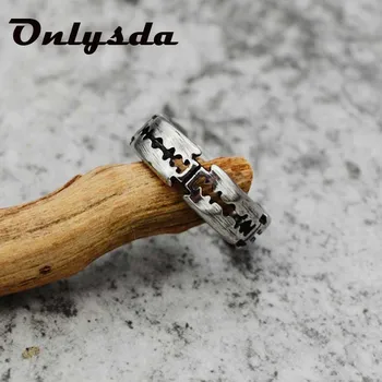 

Onlysda Cool Titanium Stainless blade Ring Factory Direct Lover Couple Rings for man Women OSR143