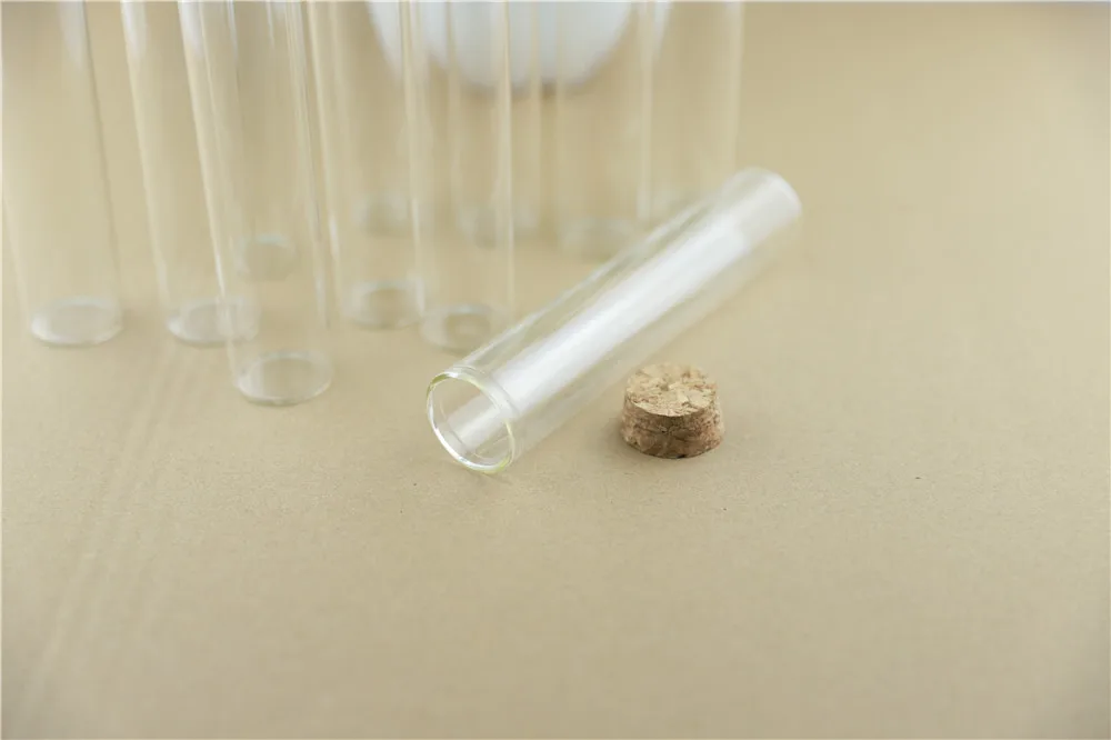 24pcs 30mm 80ml Cork Stopper Long Tube Glass Bottle Spicy Storage Bottle Container Glass Jars Vials DIY Craft (9)