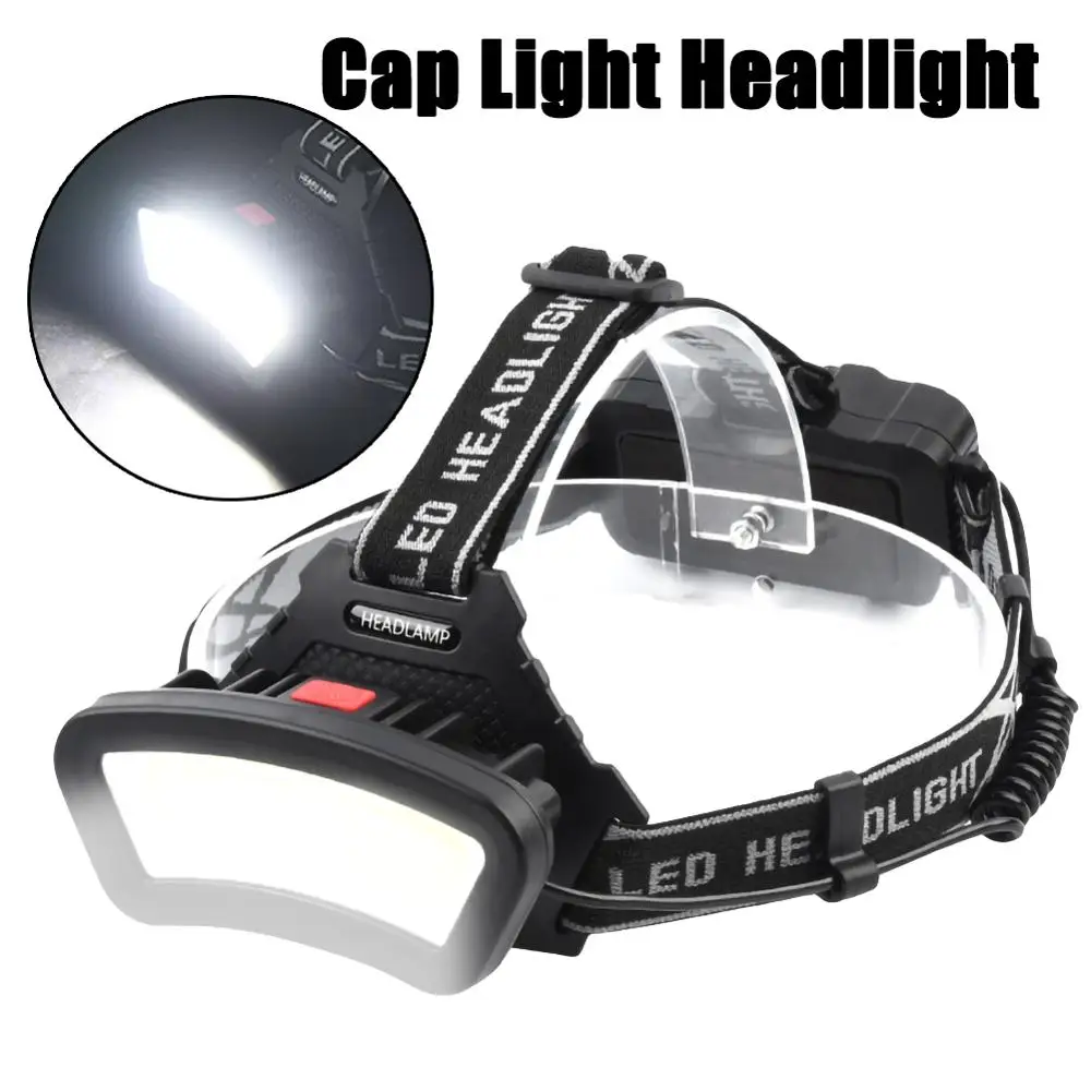 Hard Light COB LED Headlamp 4 Gears Adjustable Angle Climbing Cycling Camping Light Powerful Bright Headlights with Batteries
